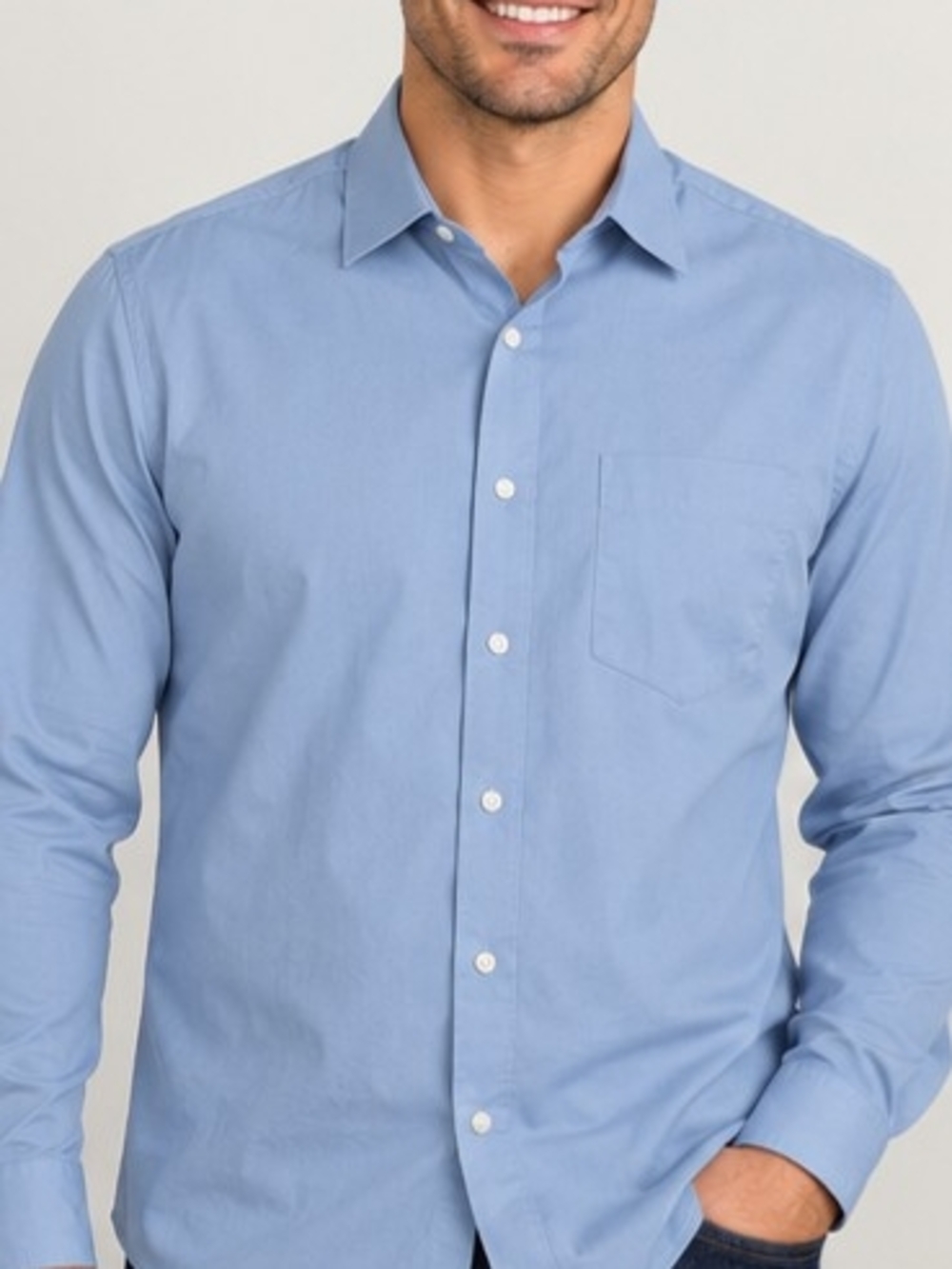 Banana Republic Light Blue Men's Button-Down Shirt